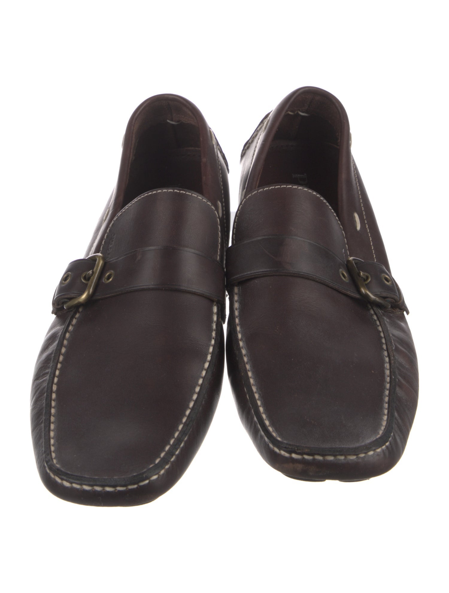 Prada Leather Whipstitch Trim Drivers